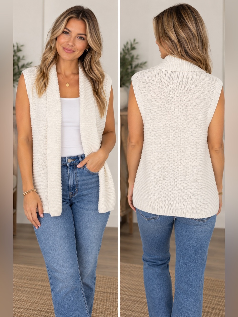Gap Knit Sleeveless Cardigan XL